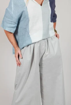 Elasticated Waist Trousers in Oyster Grey