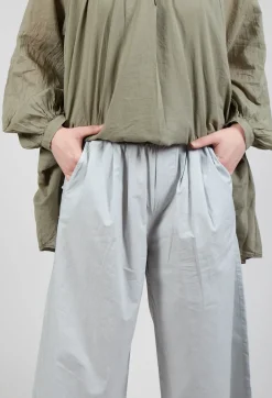 Elasticated Waist Trousers in Oyster Grey