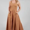 Eliodoro Dress in Camello