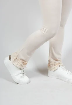 Ellen Cropped Leggings in Pale Pink