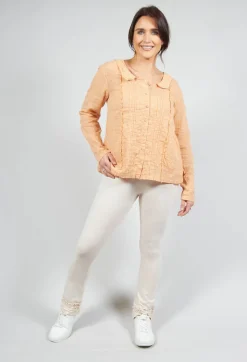 Ellen Cropped Leggings in Pale Pink