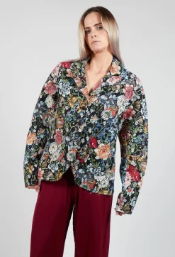 Embroidered Blazer in Multicolour