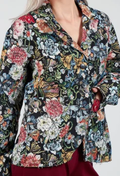 Embroidered Blazer in Multicolour