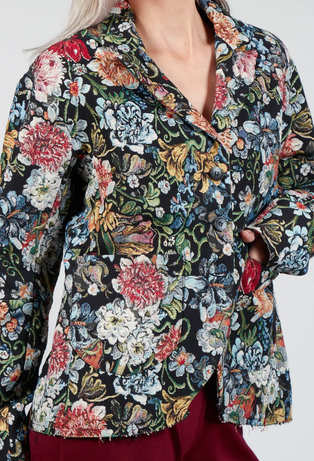 Embroidered Blazer in Multicolour