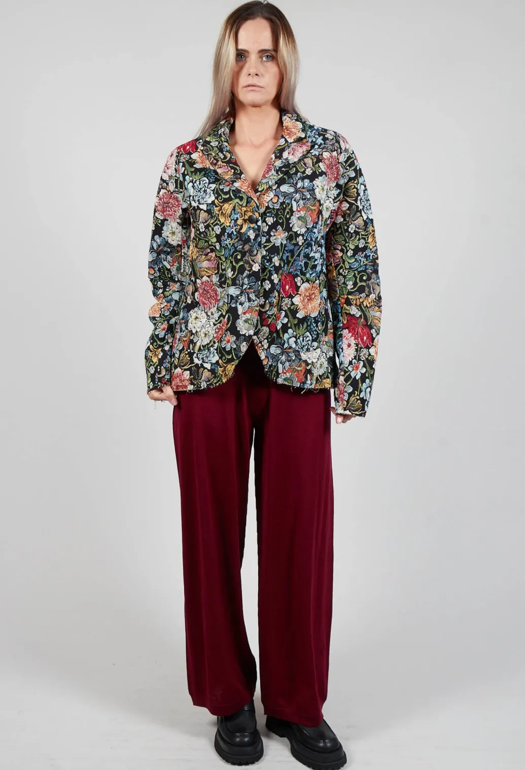 Embroidered Blazer in Multicolour