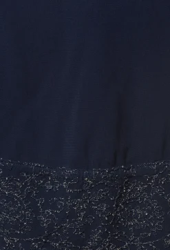 Embroidered Scarf in Sapphire