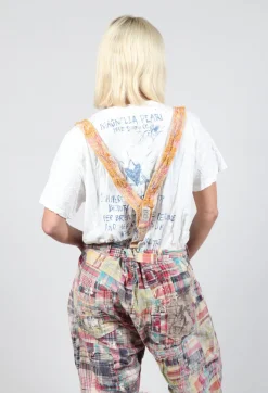 Embroidered Shea Suspenders in Deelite