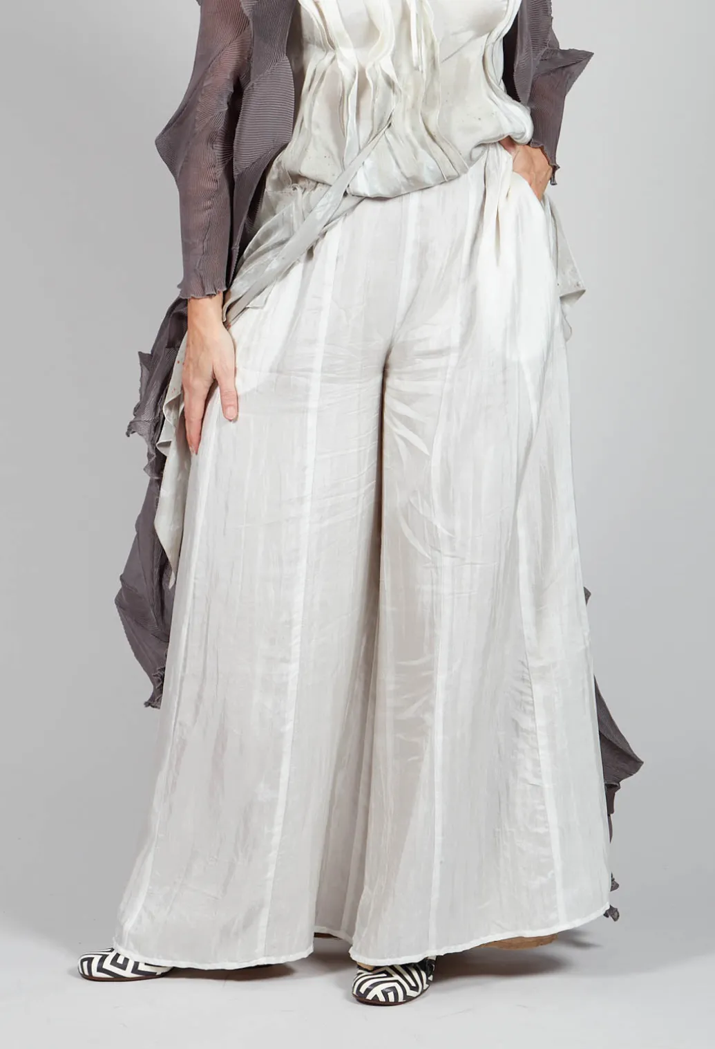 Emma Pants Reversible in Plain Cream