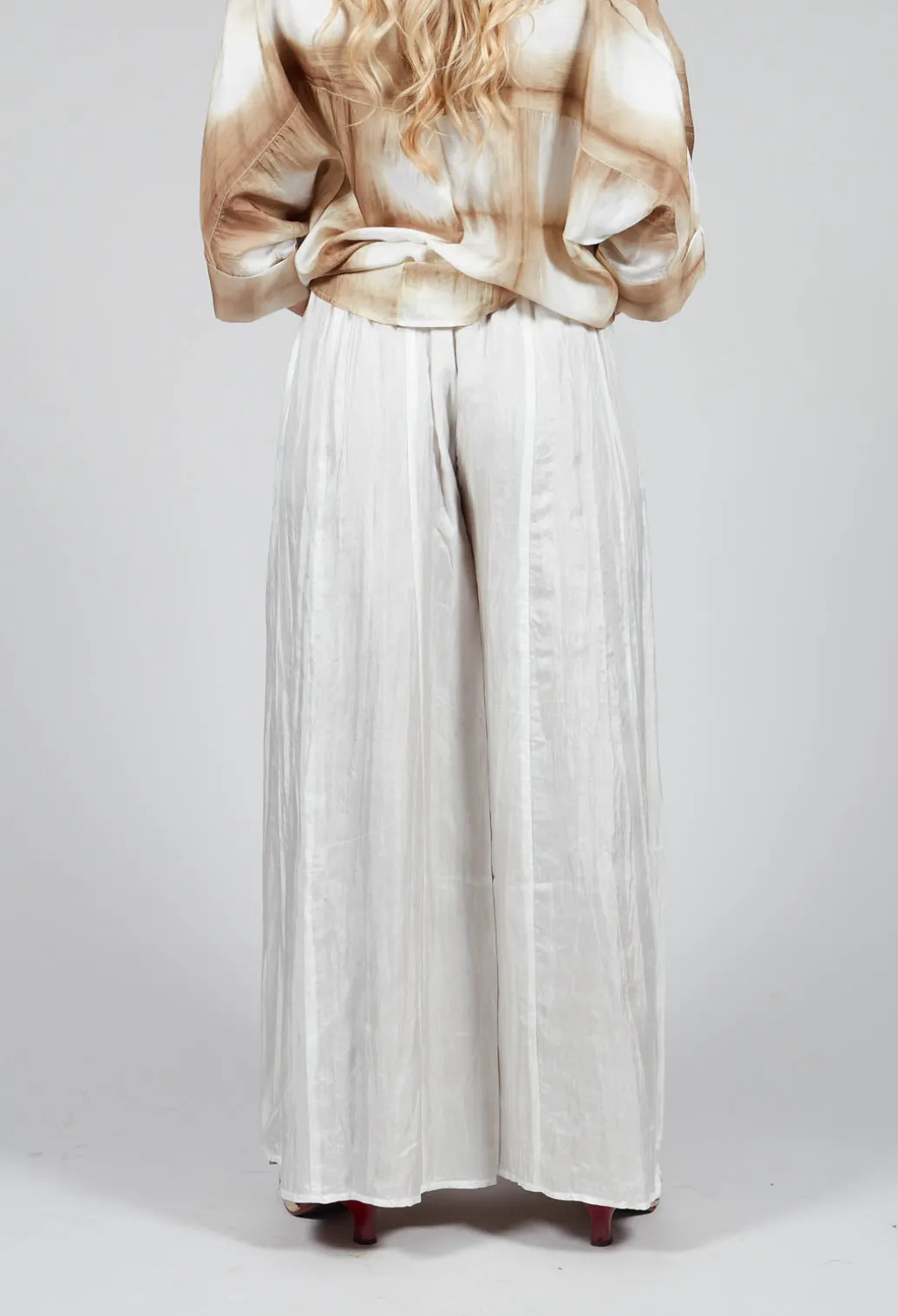 Emma Pants Reversible in Plain Cream