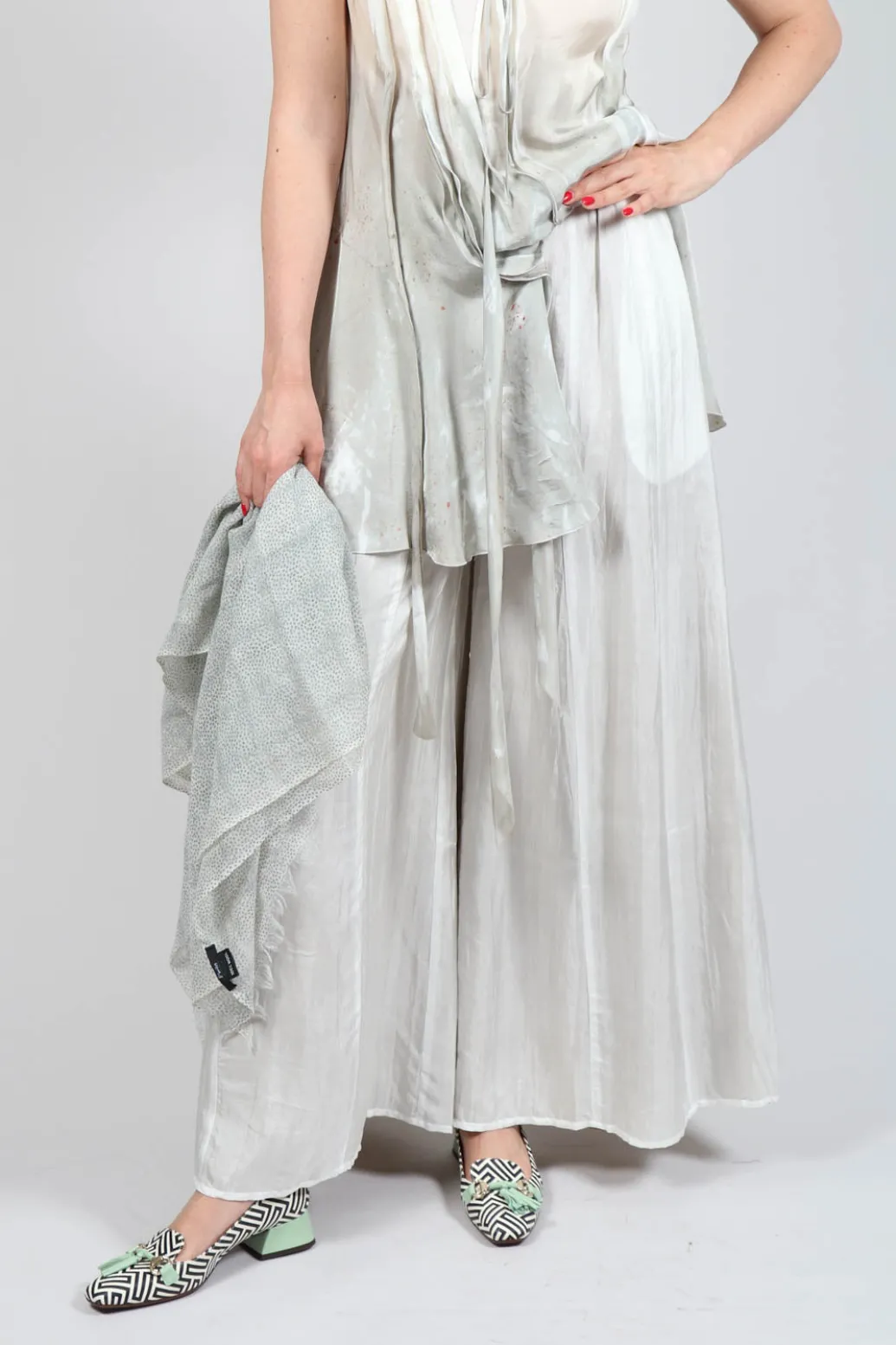 Emma Pants Reversible in Plain Cream