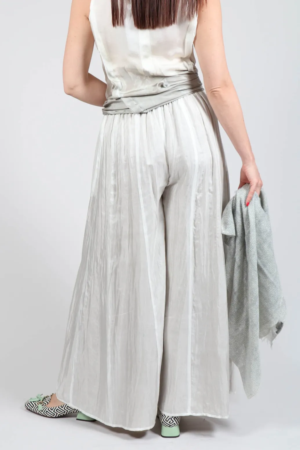 Emma Pants Reversible in Plain Cream