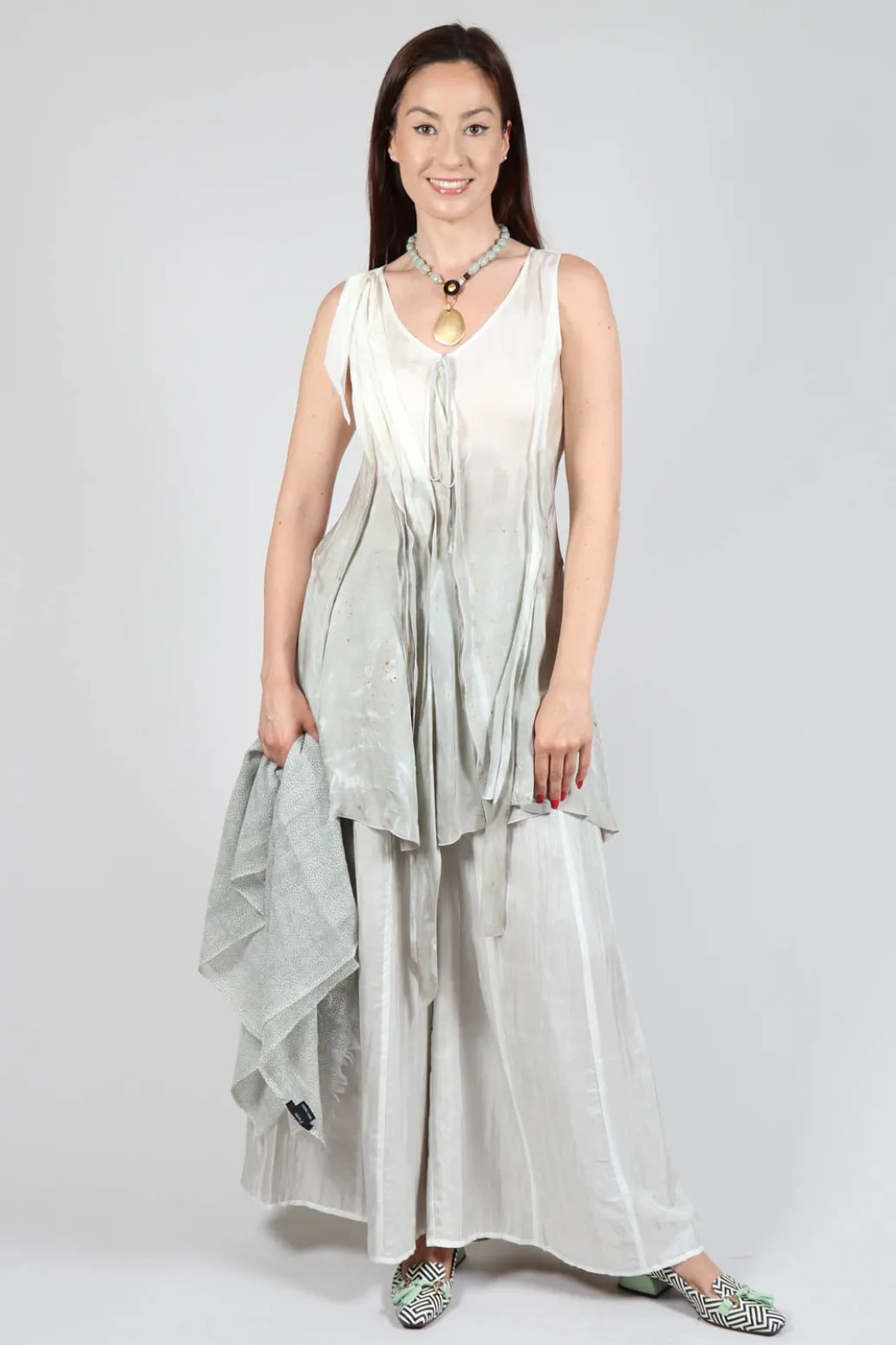 Emma Pants Reversible in Plain Cream