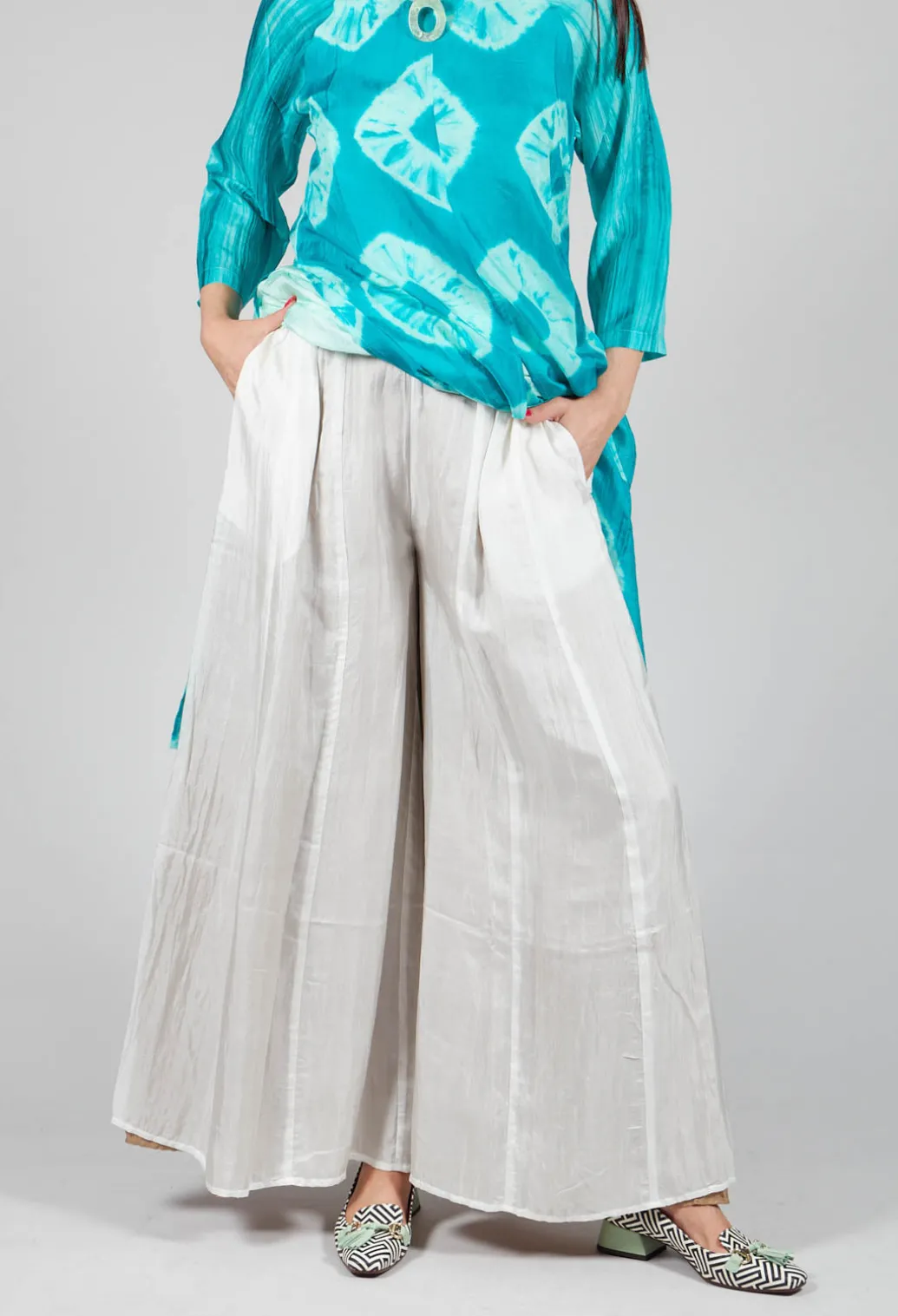 Emma Pants Reversible in Plain Cream