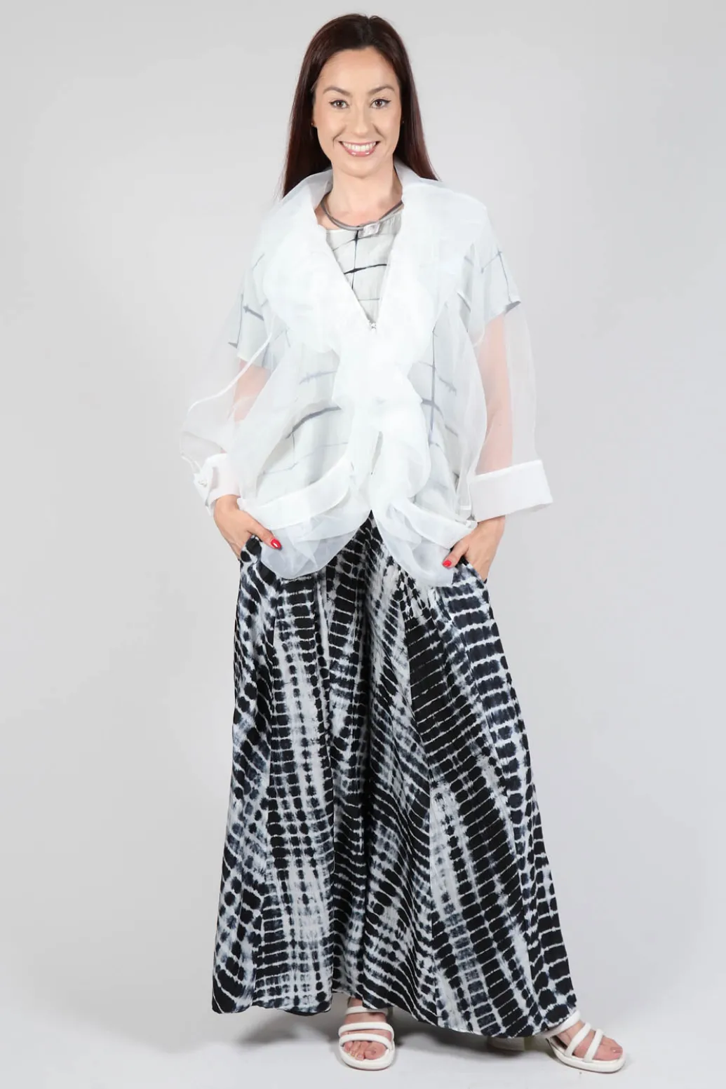Emma Reversible Pants in Crocodise Black