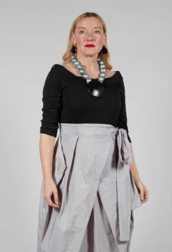ENSA Dress in Black Light Grey