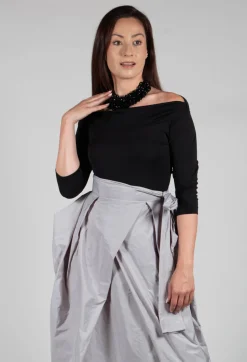 ENSA Dress in Black Light Grey