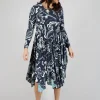 Enthusiasm Dress in Navy Print