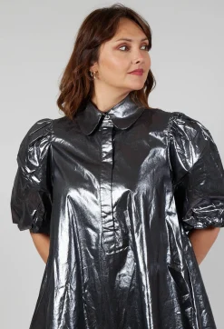 Erne Dress in Antic Silver