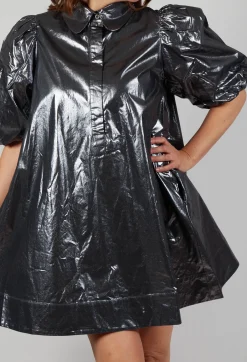 Erne Dress in Antic Silver
