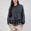 Esther Handwoven Top in Black