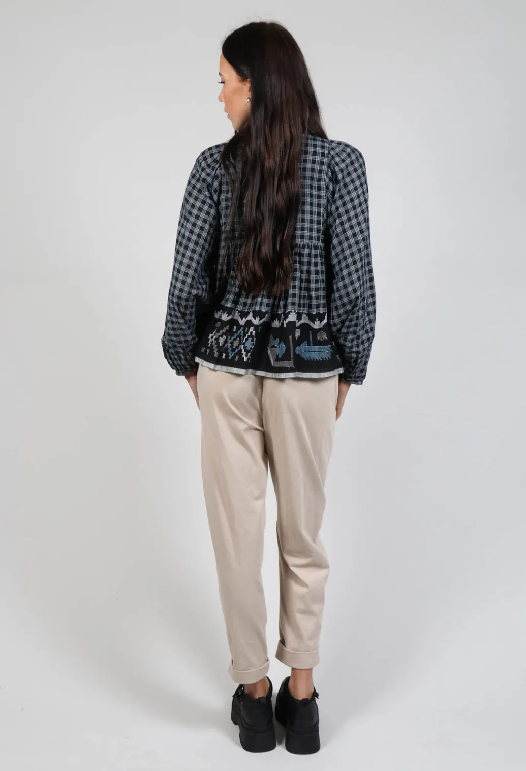 Esther Handwoven Top in Black