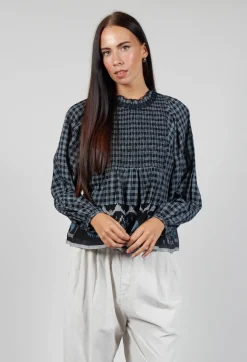 Esther Handwoven Top in Black