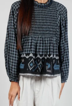 Esther Handwoven Top in Black