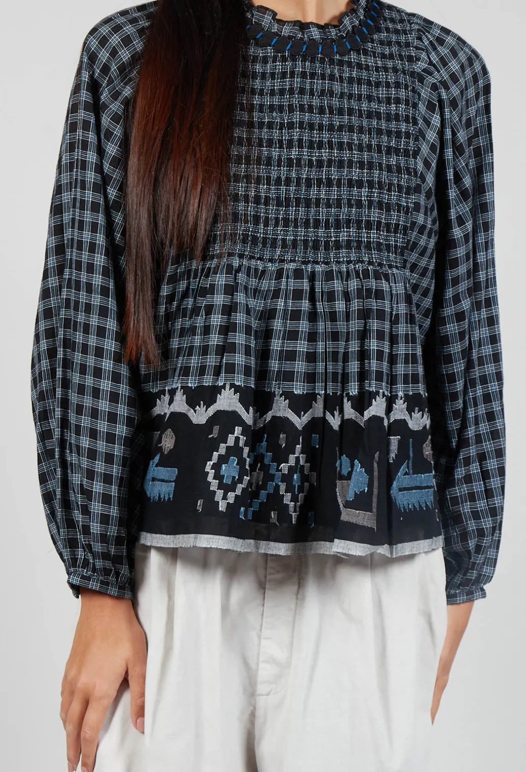 Esther Handwoven Top in Black