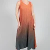 Estrella Dress in Tangerine and Shadow