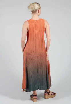 Estrella Dress in Tangerine and Shadow