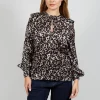Evelyn Blouse in Leopard Soil