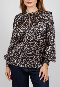 Evelyn Blouse in Leopard Soil