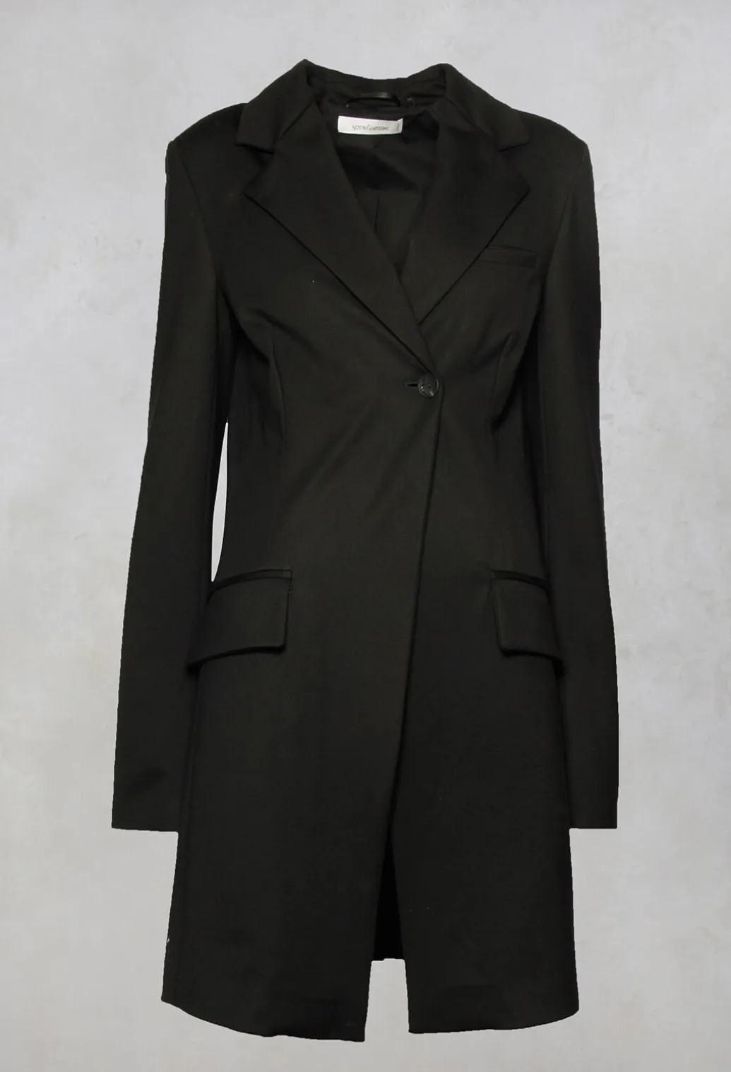 Extra Longline Jacket in Black