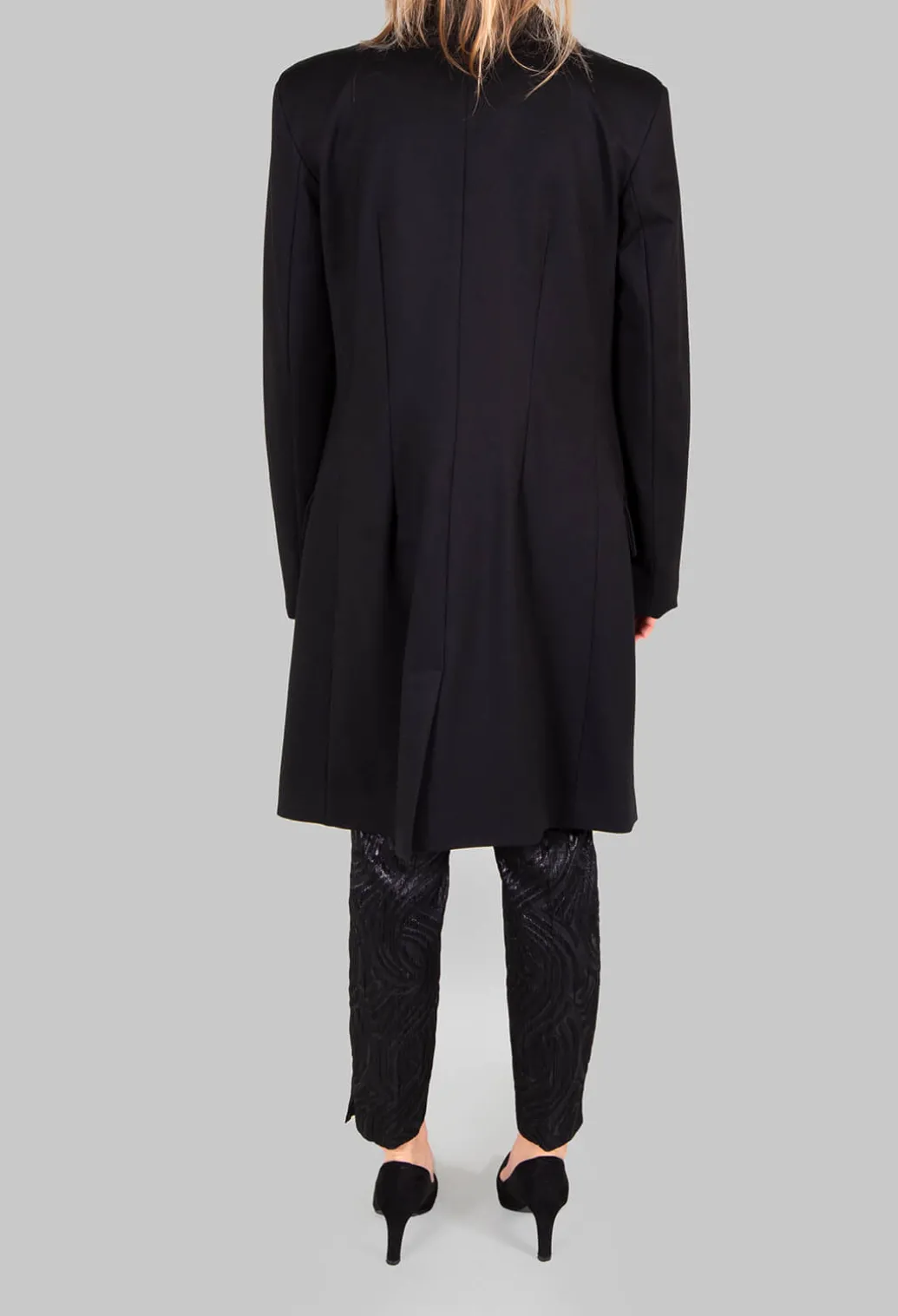 Extra Longline Jacket in Black