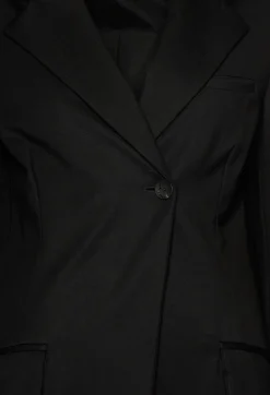 Extra Longline Jacket in Black
