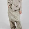 Extreme Drop Crotch Trousers with Pull Toggle Waist in Eraser