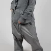 Extreme Drop Crotch Trousers with Pull Toggle Waist in Pencil Cloud