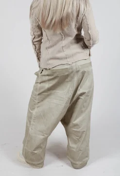 Extreme Drop Crotch Trousers with Pull Toggle Waist in Eraser