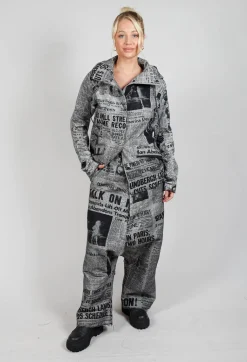 Extreme Drop Crotch Trousers in Moonwalk