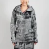 Extreme High Collar Jacket in Moonwalk