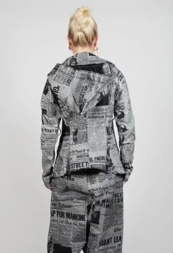 Extreme High Collar Jacket in Moonwalk