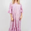 Eyelet Anna Grace Dress in Purple Boba