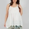 Eyelet Clementine Tank in True