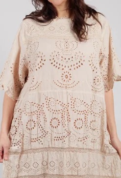 Eyelet Heeren Dress in Moonlight