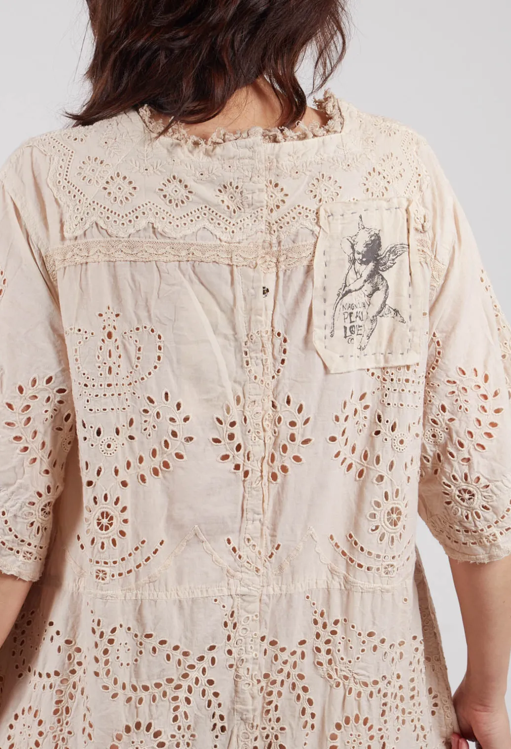 Eyelet Heeren Dress in Moonlight