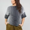 Faly Shirt in Off White and Night Stripe