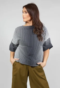 Faly Shirt in Off White and Night Stripe