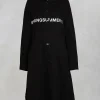 Fatima Coat with Text in Black Printed