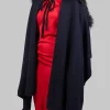 Faux Fur Scarf in Dark Blue