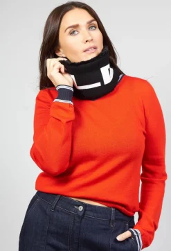 Faux Fur Snood in Molibdenite Black / White